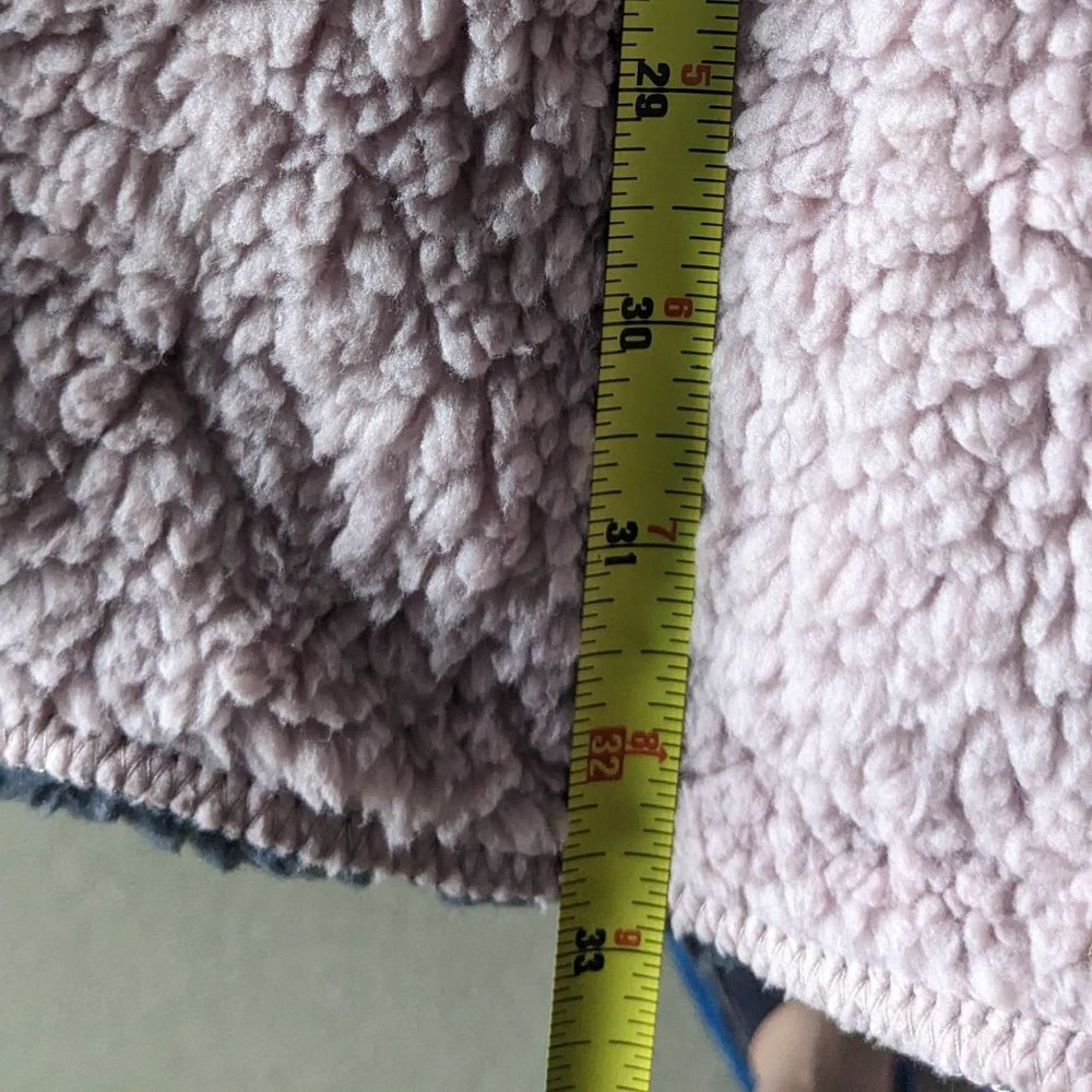 Women's Plus XXL Cozy Sherpa Wrap Grey/Pink - Picture 12 of 13